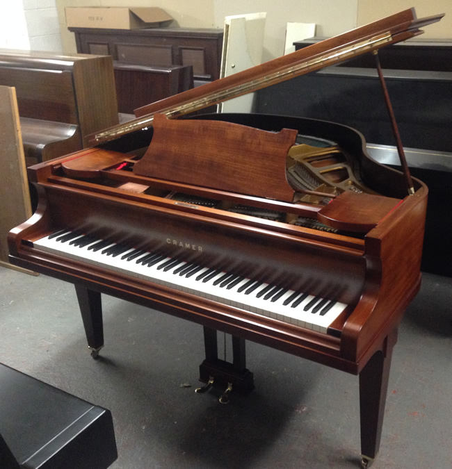 Mahogany baby grand piano