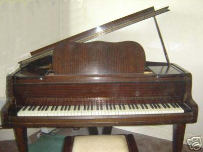 Art deco baby grand piano