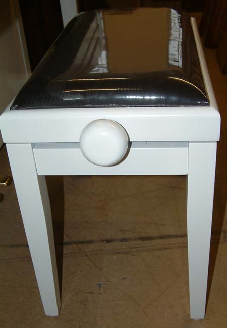 White adjustable stool