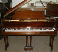 Steck baby grand piano to be reconditioned and repolished black or white satin.