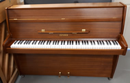 Zender small modern upright in a Teak satin finish.