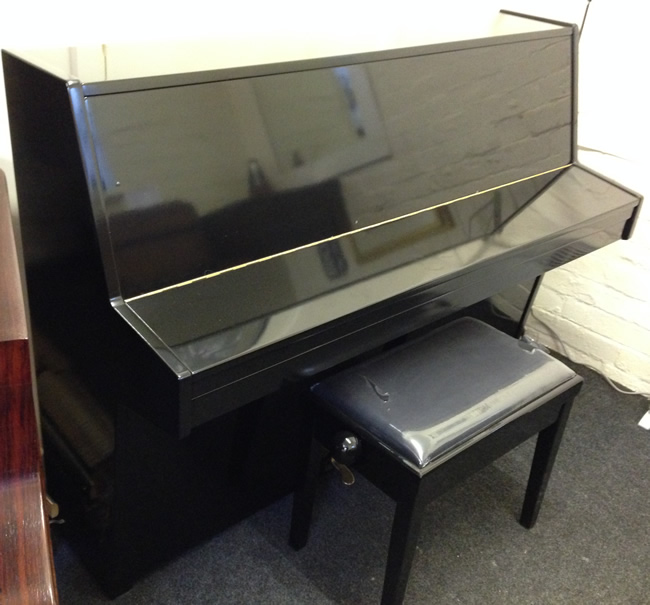 Black Gloss German Modern upright piano.