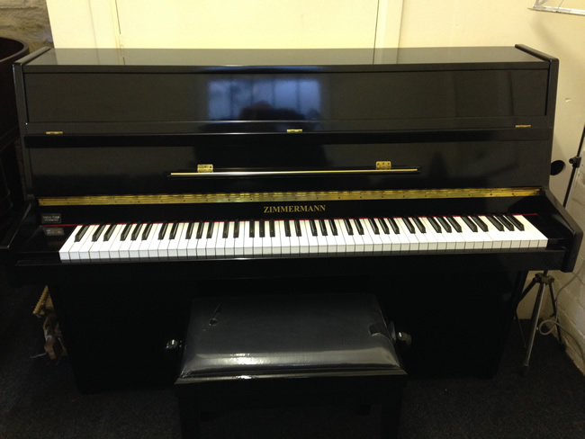 Zimmermann Black Gloss modern upright piano.