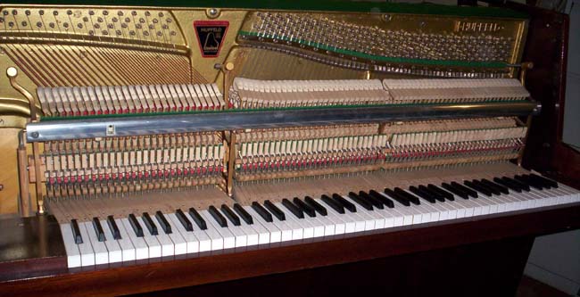 Inside a piano