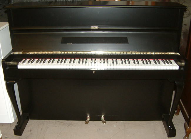 Legnica upright piano in a Black satin finish